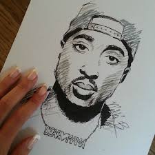 Easy Tupac Drawing Tupac Shakur My Drawing Follow Me On Instagram Karandashnye Risunki Tupak Shakur Risunki
