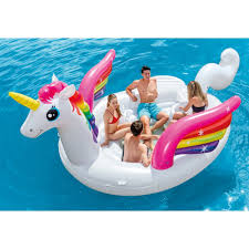 Licorne Gonflable Xl Multicolore Matelas Et Bouee Equipement Plage Jardin Et Plein Air Gifi