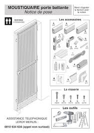 Pose de moustiquaire leroy merlin. Moustiquaire Porte Battante Notice De Pose Les Accessoires La Visserie Manualzz