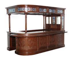10ft Solid Mahogany English Corner Pub Bar W X2f Stained Glass Bartender S Door Home Pub Home Pub Ideas Furniture Maker