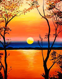 Paint a mountain sunset (for beginners). Muncie Events Pints Paints By Cornerstone Center For The Arts