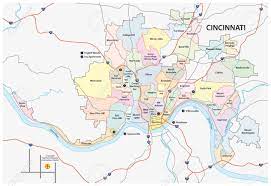 Interactive map of cincinnati to help plan your visit. Cincinnati Strassen Und Nachbarschafts Karte Lizenzfrei Nutzbare Vektorgrafiken Clip Arts Illustrationen Image 34735957