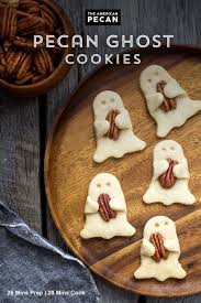 Searching For The Perfect Halloween Treat These Pecan Shortbread Ghost Cookies Are So Tasty It S Sp Ghost Cookies Halloween Desserts Halloween Food For Party