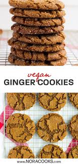Vegan Ginger Cookies Nora Cooks Vegan Christmas Recipes Vegan Cookies Recipes Ginger Cookie Recipes Swap out the vanilla and try adding orange zest basic sugar cookies. pinterest