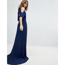 Tfnc High Neck Maxi Bridesmaid Dress With Fishtail 92 Liked On Polyvore Featuring Dresse Maxi Dress Prom Pretty Bridesmaid Dresses Maxi Bridesmaid Dresses