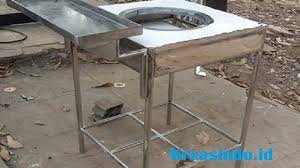 Bahan pipa 1,5 inchi, plat eser stainless dan behel 8mm stainless. Daftar Harga Dudukan Kompor Stainless Bakaran Sate Dan Panggangan Ayam Harga Update Juni 2020