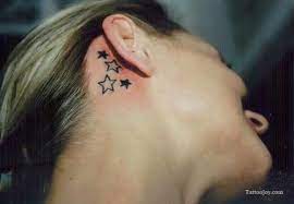 The meaning is the same as with most star tattoos, but this design has a unique. Want Stars Behind My Ear Neck Tattoo Star Tattoos Behind Ear Star Tattoos