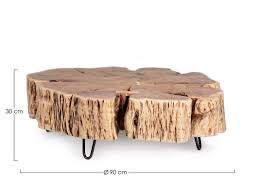 Welland tree stump side table, live edge stool, natural edge wood side table, accent table honereny black mdf countertops wrought iron base single layer snack table for coffee sofa. Eneas Tree Coffee Table Bizzotto