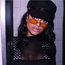 Hot Selliing Designer Women Vintage Small Frame Retro Rectangle Shade