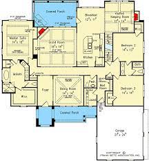 Plan 710037btz Attractive House Plan With Beamed Coffered And Vaulted Ceilings Floor Plan Layout House Plans One Story Floor Plans