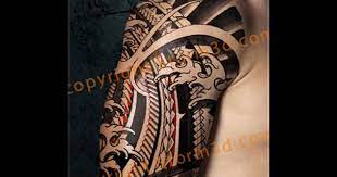 Japanese And Polynesian Mixed Tattoo Design With Fingerwaves Polynesian Tattoo Maori Tattoo Tattoos