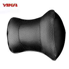 yika 4 cores de couro carro pescoco travesseiro de espuma de memoria super macio seat auto tampa da cabeca pescoco rest al carseat cover seat covers seat cover