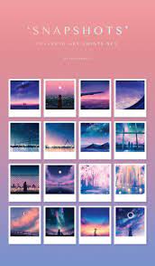 16 Pcs Art Set Snapshots Etsy Polaroid Pictures Scenery Sky Aesthetic