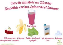 Nature Et Vitalite Smoothie Cerises Epinards Et Banane Smoothie Cerise Recette Jus Extracteur Recette Jus