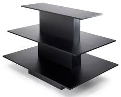 60 X 42 Tiered Display Table W 3 Shelves Rectangular Black Store Fixtures Tiered Table Display Cheap Furniture Stores