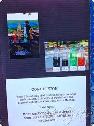 Dixie Delights Science Fair Carbonation Mentos Explosion Science Fair Science Project Board Science Fair Projects Boards