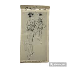 Original Paper 1960s 34 Dress Sewing Pattern by Fleetway D 7996 PAT0167