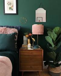 That's because dark colors if you don't want to commit to a fully dark bedroom, consider going with just one wall in a bold, dark shade. Dark Green And Blush Pink Decor In Bedroom With Mid Century Twist Homedecor Bedroom Darkdecor G Green Bedroom Colors Best Bedroom Colors Home Decor Bedroom