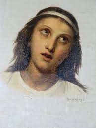 Proantic: Etude De Tete Of Young Woman By Emile Levy