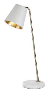 Cathel Range Table Lamp Antique Brass Finish Opal Shade With Gold Lining With White Marble Base Table Lamp Lamp Stylish Table Lamps