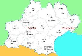 Cartographie informative des phénomènes à risques sur la chaîne des pyrénées. Agrandissement De Carte D Occitanie
