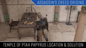 Assassin'S Creed Origins: Papyrus: Fallen Friend. - Youtube