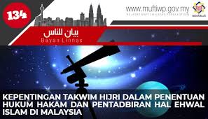 Check spelling or type a new query. Pejabat Mufti Wilayah Persekutuan Bayan Al Falak Siri Ke 3 Kepentingan Takwim Hijri Dalam Penentuan Hukum Hakam Dan Pentadbiran Hal Ehwal Islam Di Malaysia
