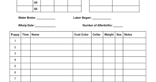 free printable whelping chart charts litter record chart