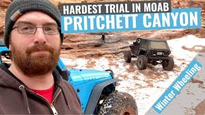PRITCHETT CANYON, Hardest Trail In Moab In winter. Episode 3. In our Jeep  Wrangler. Chewy, axle hill