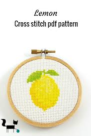 This listing is for counted cross stitch pattern lemons. This Small Lemon Cross Stitch Pdf Pattern Can Be Used To Make Kitchen Decor It Can Be Made Using Only 5 Dmc Cross Stitch Kitchen Cross Stitch Cross Stitch Art