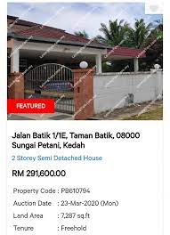 Sungai petani malaysia terletak di 6746.17 km barat. Rumah Lelong Sungai Petani Posts Facebook