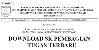 Dalam administrasi sekolah baik paud ataupun jenjang lainnya format pembagian tugas mengajar merupakan lampiran dari surat keputusan sk pengangkatan pendidik dan. Download Sk Pembagian Tugas Terbaru Rapih Enak Di Pandang Kampus Pendidikan