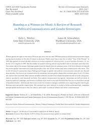 Andie was a nerd in grade school. Pdf Running As A Woman Or Man A Review Of Research On Political Communicators And Gender Stereotypes