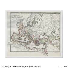 1850 map of the roman empire poster roman maps posters