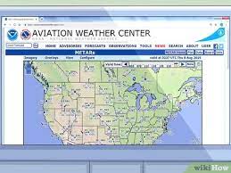 Searching for the weather report on this site is an easy task: How To Read An Aviation Routine Weather Report Metar 15 Steps