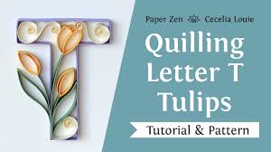 Also you will receive two pdf files with recommendations for making letters and with my recommendation about tools, paper, glue. Quilling Letters Tutorial On Edge Uppercase Letter T Tulip Pattern Tutorial Youtube