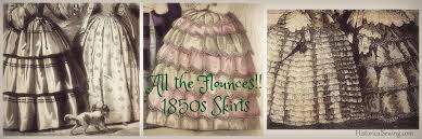 About seven metres of fabric. All The Flounces 1850s Skirt Styles Historical Sewing