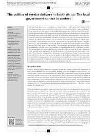 How do you find ways to end a letter, anyway? Pdf The Politics Of Service Delivery In South Africa The Local Government Sphere In Context