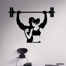 Polish black and white fitness gym lc0ne wallpaper. Amazon Com Wall Stickers For Living Room Bedroom Home Decoration Wall Decor Art Decals Wallpaper Fitness Workout Gym Vinyl Healthy Lifestyle Interior Sport Murals Housewares Design 58x44cm Home Kitchen