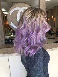 Blonde Hair Titanium Ash Blonde Pastel Light Purple Lilac Hand Painted Balayage Highlights Done Tonos De Cabello Coloracion De Cabello Ideas De Cabello Tenido