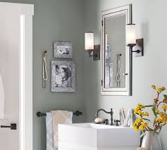 Our medicine cabinet features a wide beveled frame and a beautiful finish from every angle. Clermont Recessed Medicine Cabinet Pottery Barn