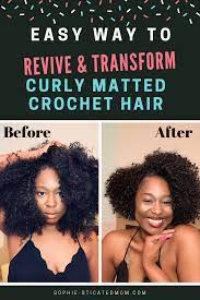 Maintaining synthetic hair is really easy if you take the time to do it. Easy Way To Revive Transform Curly Matted Crochet Hair Curly Crochet Hair Styles Synthetic Curly Hair Crochet Hair Styles