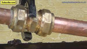 To repair a tub drain, unscrew the drain flange from. Fix Leaking Compression Pipe Fitting Plumbing Tips Youtube