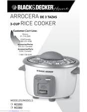 Black And Decker Rice Cooker Instructions Rc3406 Black Decker Rc3303 Manuals Manualslib