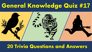 If you watched the netflix series, tiger king, you learned that there are over twice as many tigers held in captivity in the u.s. General Knowledge Quiz 17 20 Trivia Questions And Answers Youtube