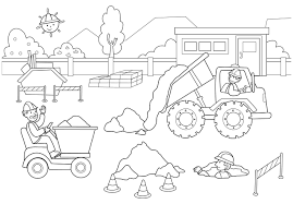 There are construction trucks, pickup trucks, firetrucks, 18 wheelers, and so on and so on. Construction Site Coloring Pages Coloring Home