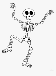 Then, draw in the teeth and color in the inside of the mouth. Easy Dancing Skeleton Drawing Hd Png Download Kindpng