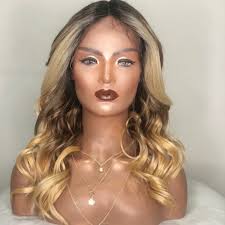 KERRI LONG BLONDE BLEND OMBRÉ LACE FRONT WIG