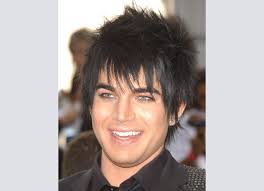 Adam lambert with boyfriend sauli koskinen and lance bass halloween night out 2012. Adam Lambert S Spiked Hairstyle With A Blue Coal Dark Color