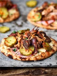 Mini Cuban Naan Pizzas Mini Naan W Pork Ham Swiss Pickles Recipe Naan Pizza Naan Pizza Recipes Pickle Recipes Homemade